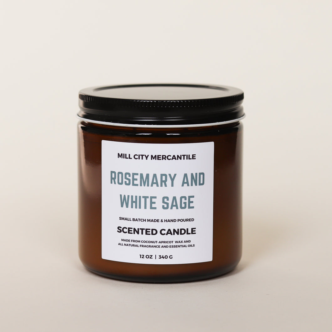 ROSEMARY AND WHITE SAGE - CANDLE