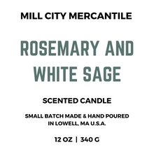 Load image into Gallery viewer, ROSEMARY AND WHITE SAGE - CANDLE
