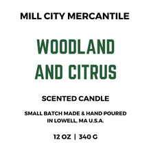 Load image into Gallery viewer, WOODLAND AND CITRUS - CANDLE
